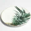 American style oven safe round pineapple pattern ceramic dish with gold edge