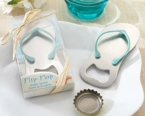 SNWF-C-5007 Beach Wedding Party Favors Flip Flop Opener