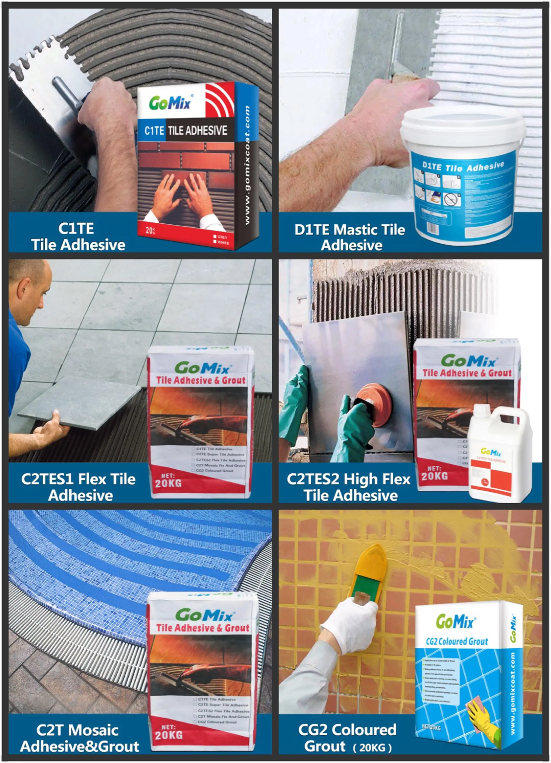 Gomix Tile Glue (C1TE) - China Tile Glue, Tile Adhesive