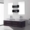 Modern Double Sink Bathroom Vanity in Espresso