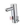 Rozin New Chrome Single Hole Waterfall Water Mixer Tap Bathroom Automatic Touchless Brass Sensor Basin Sink Faucet