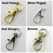 20Pcs Gold Silver Bronze Swivel Lobster Clasp Clips Key Hook Keychain Split Key Ring Findings Clasps