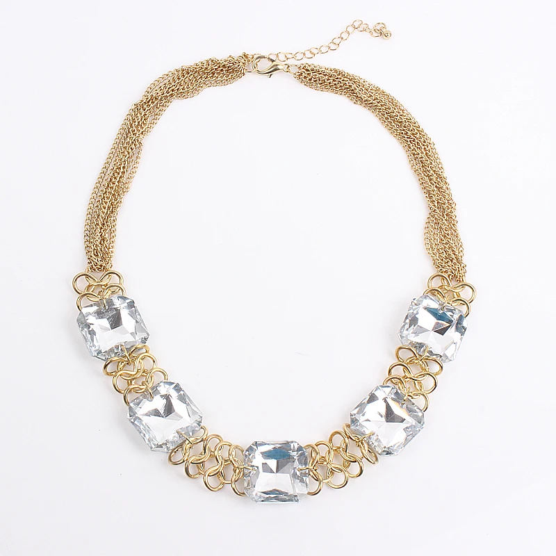 Cheap Crystal Diamond Necklace, Wholesale Costume Jewellery, European Fashion Jewellery