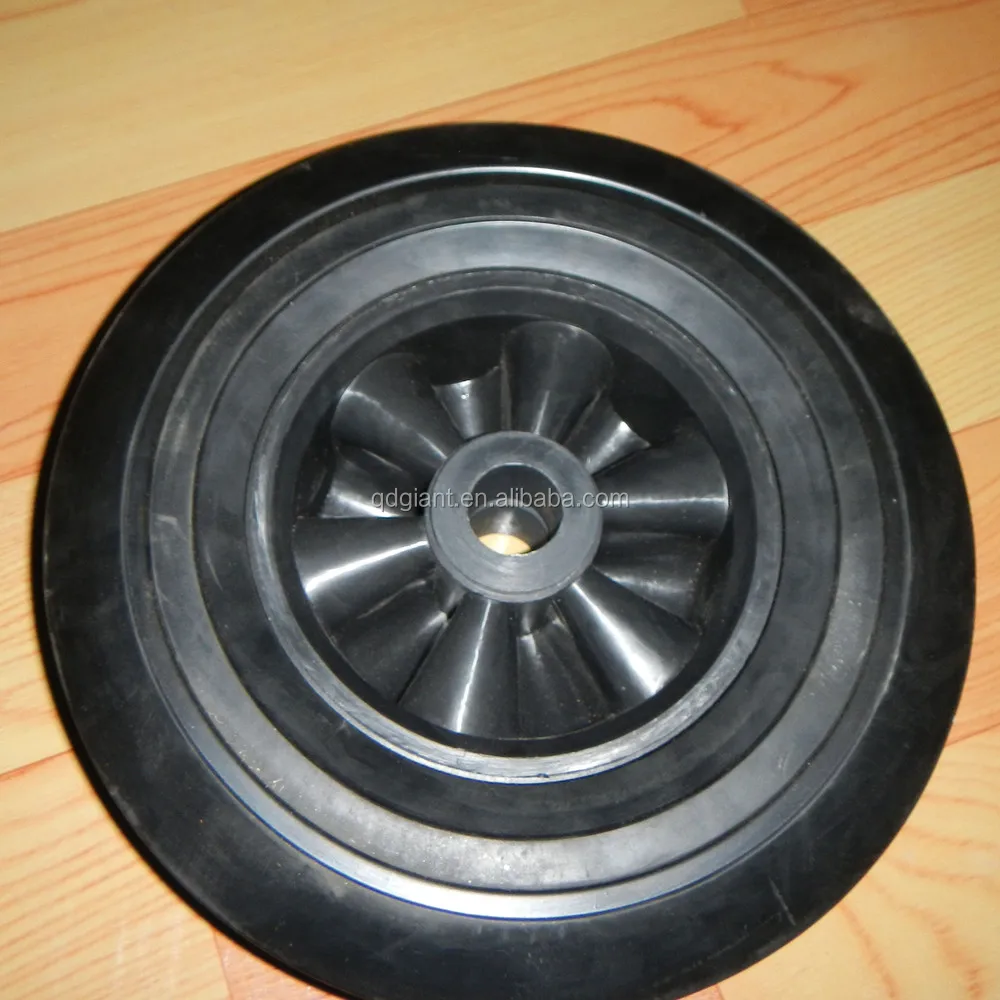10" x 2.5" Solid Rubber and plastic Rim Wheel