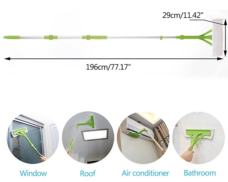 Bertingkat Tinggi  Telescoping Jendela Cuci Alat U Grip  