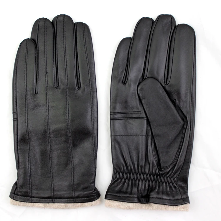 men basic style winter sheepskin leather gloves glove manufacture