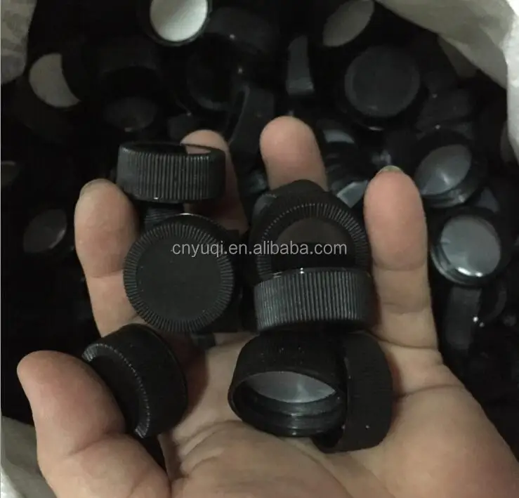 28/400 Screw Bottle Cap Black Cap With Aluminum Liner PP Cap| Alibaba.com