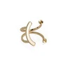 Gift valentine wholesale metal copper alloy 18k gold plated fashion new design ring with bar and pearl pinch setting