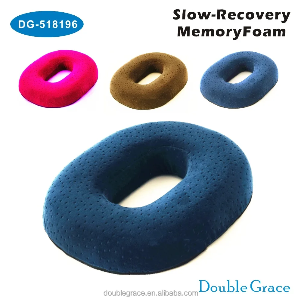 Donut Ring Cushion Pressure Relief Pillow Green Memory Foam Ring Cushion