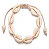 B528 Bohemian Alloy Shells Brace lace Conch Hand-knitted Adjustable Women Bracelet