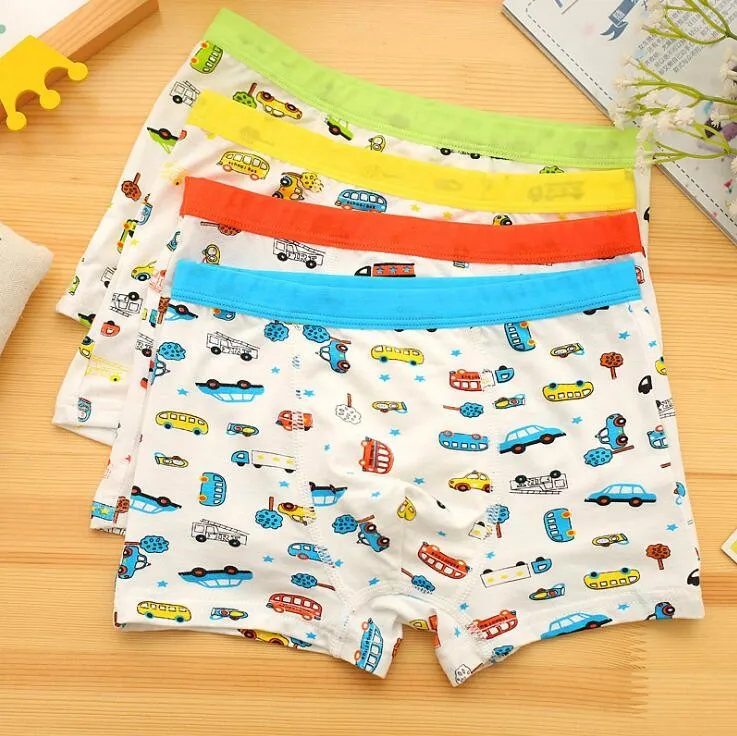 Funny Young Teen Boys Wearing Underwear Cartoon Print Boxers For Boys