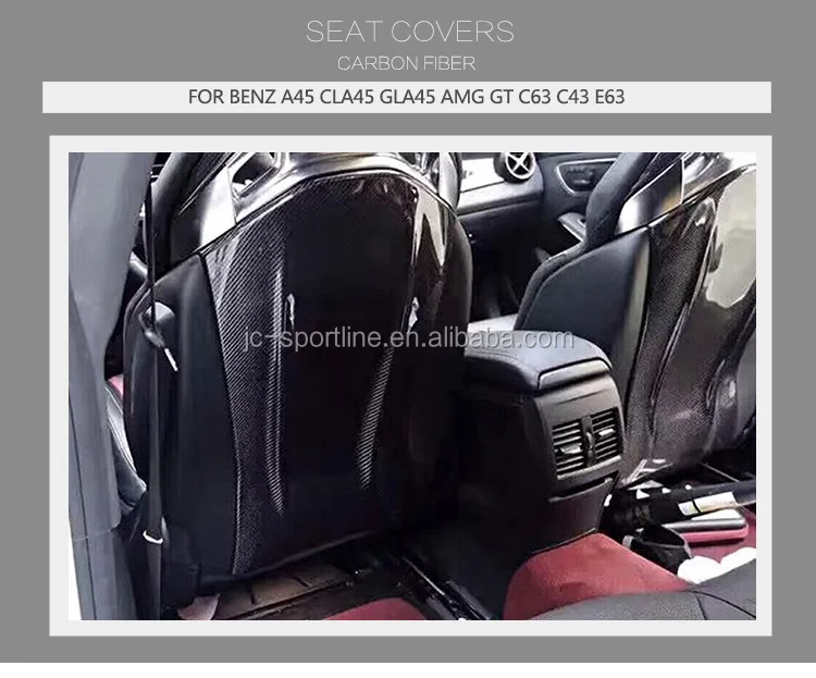 Carbon Fibre W213 E63 Seat Back Covers for Mercedes Benz A45 CLA45