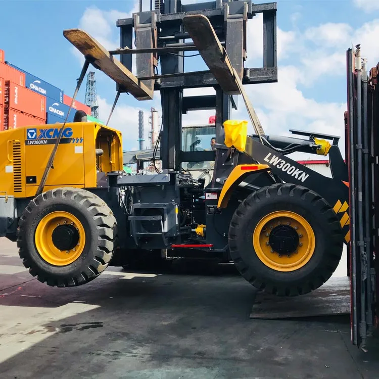 Chinese 3ton EarthMoving Machine LW300KN Wheel Loader with Pallet fork