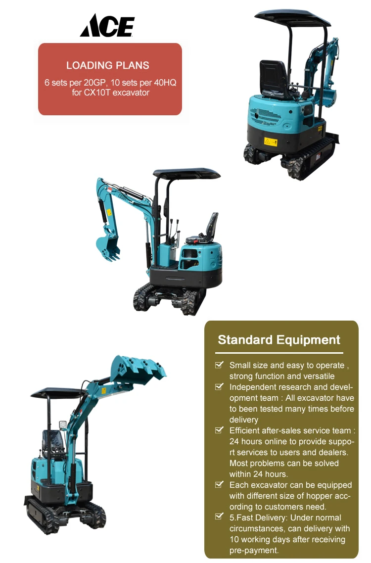 CX-11B Construction equipment mini digger excavator machine mini excavator prices