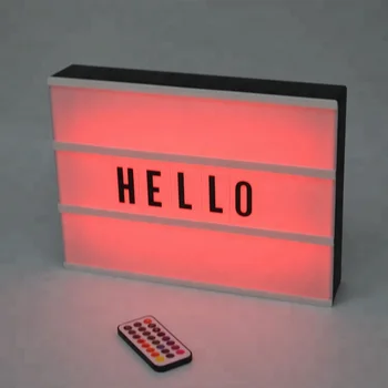Led Colour Changing Cinema Letters Lightbox Cinematic Rgb Light Box ...