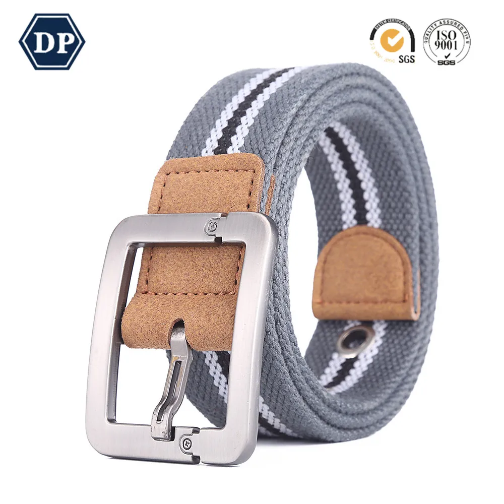 Fashion Plain Polyester Webbing Belt With Metal Buckle Custom Military ...