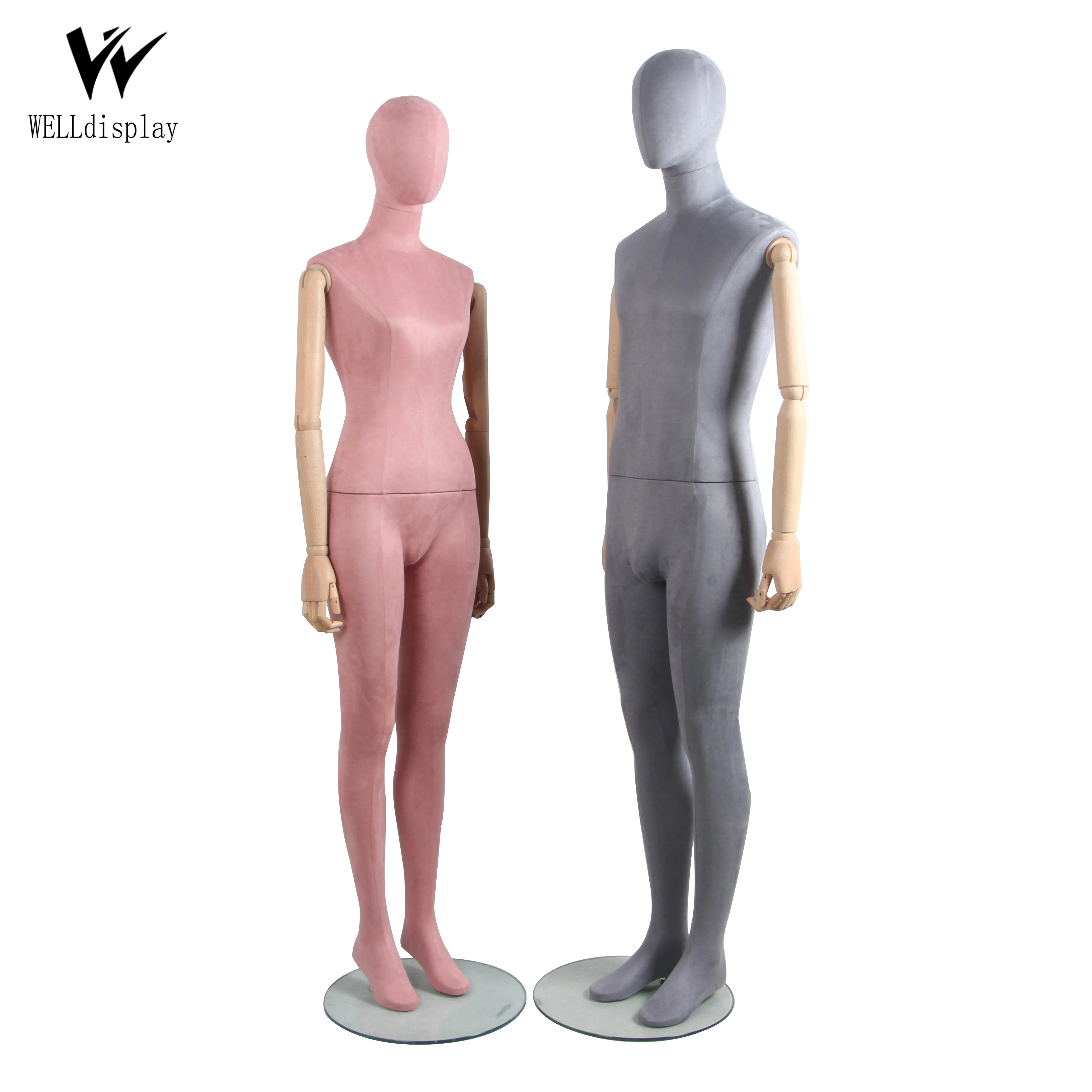 New Designed Fabric Covered Male Mannequins Full Body Female Mannequin