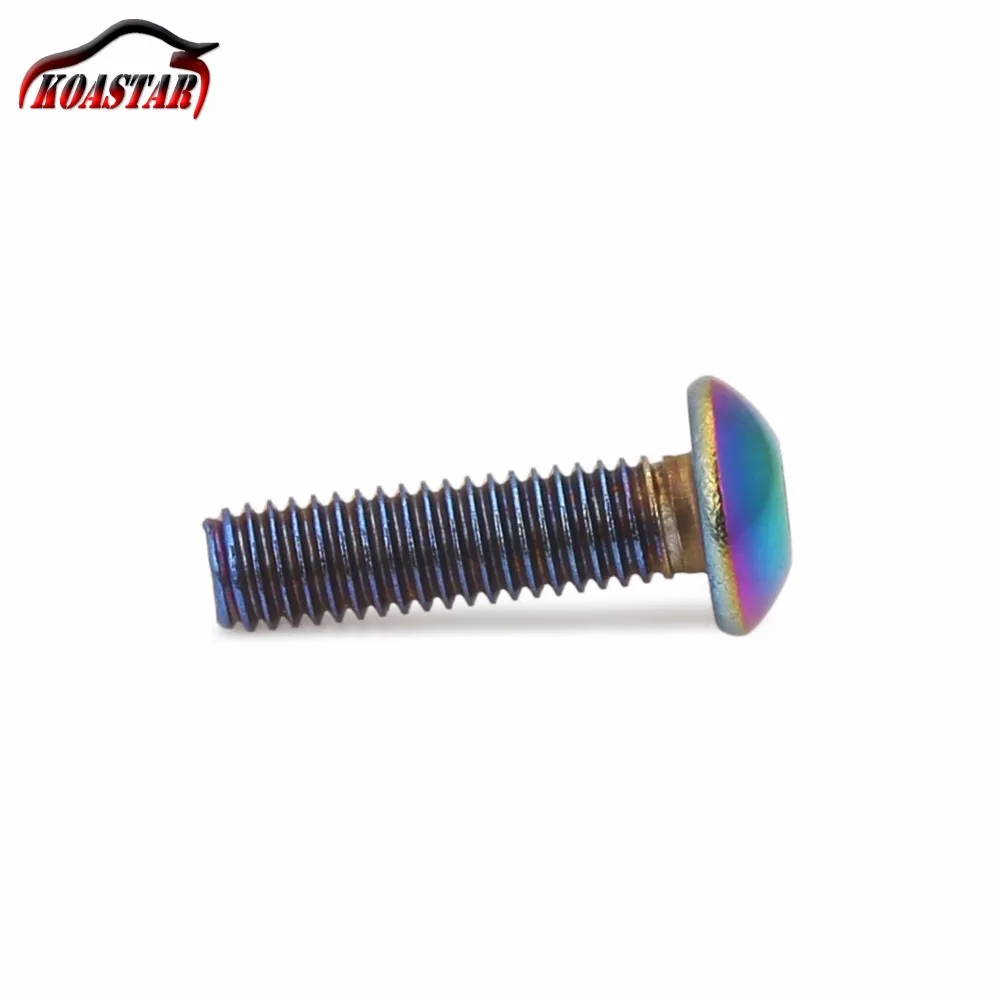 6pcs Neo Chrome Color Racing Steering Wheel Bolt Screw For Brand