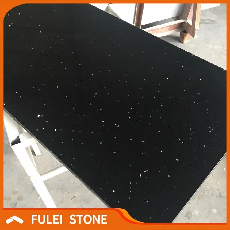 Artificial Prefab Starlight Black Galaxy Quartz Countertop Buy