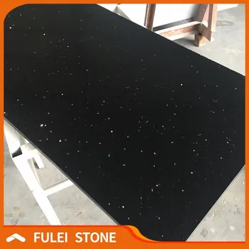 Artificial Prefab Starlight Black Galaxy Quartz Countertop Artificial Prefab Starlight Black Galaxy Quartz Countertop