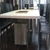 Perfect qualified artificial stone solid surface 4 seat hot pot tables