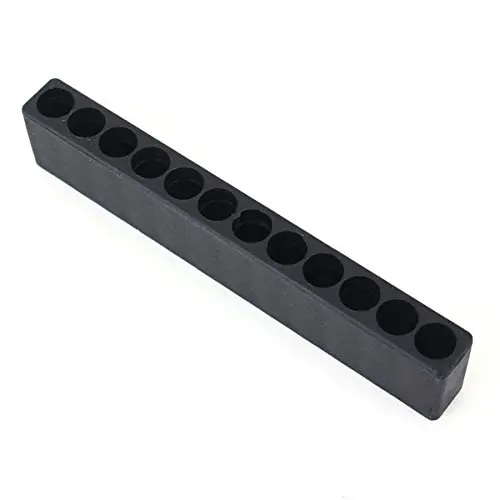 Hitommy 12 Holes Hex Shank Plastic Screwdriver Bits Storage Deck Screwdriver Head Storage Case