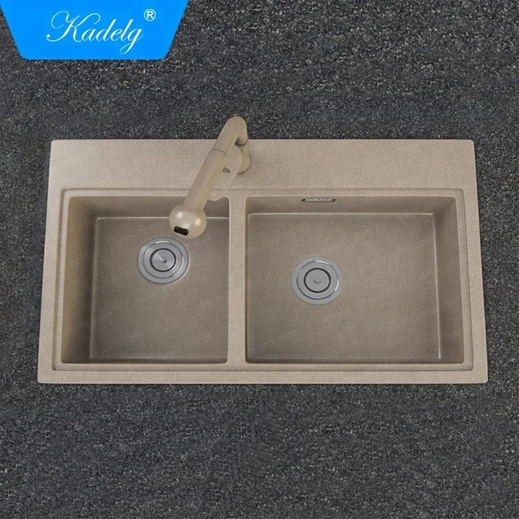 New Products Quartz Stone Granite Double Sink