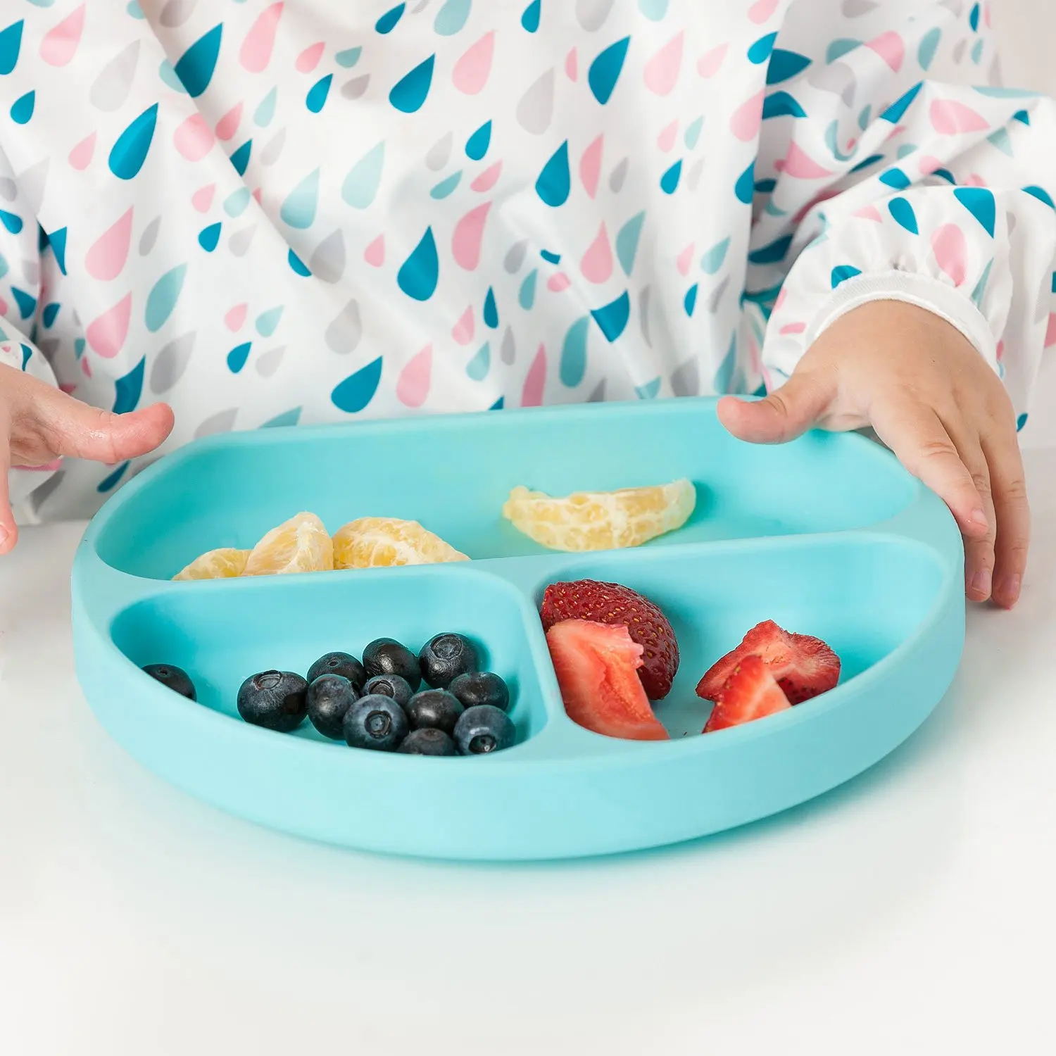 Bpa Free Silicone Plate Baby Suction Food Plates Baby Feeding Silicone