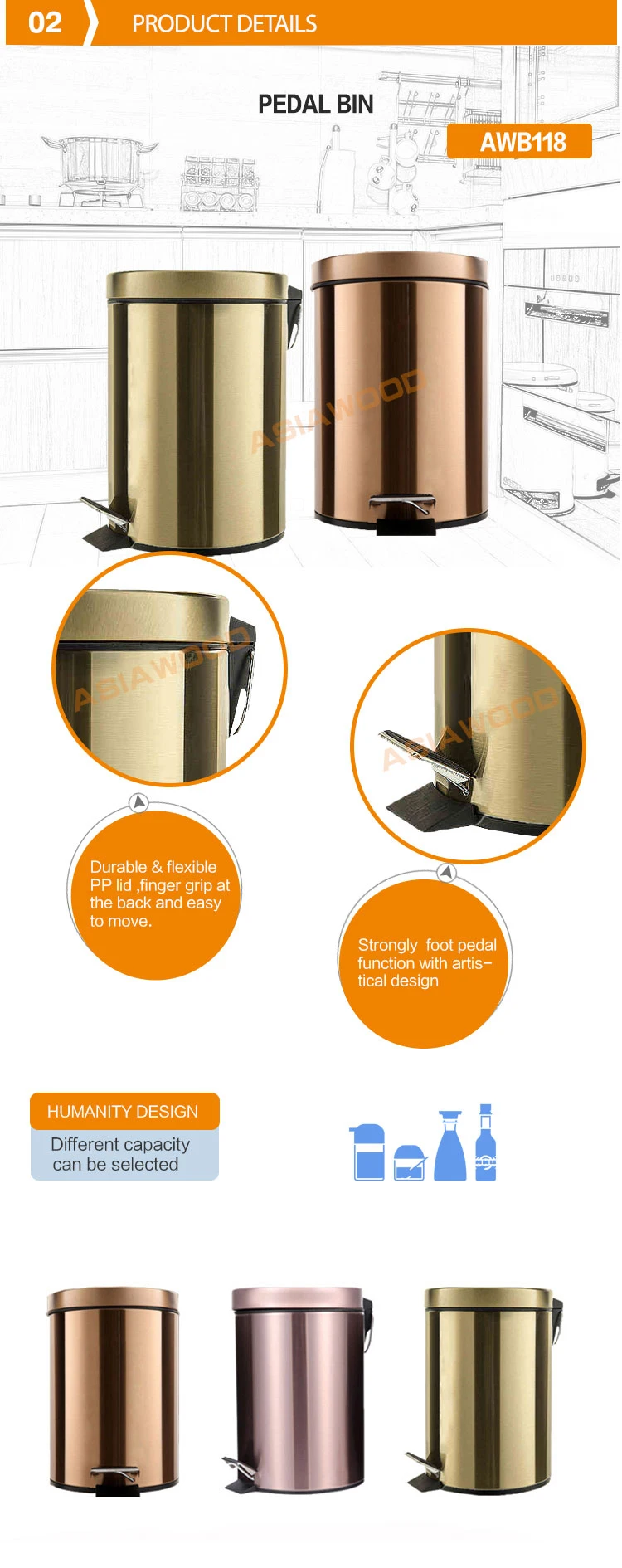 coated dust bin