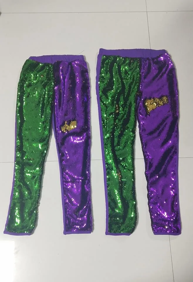 mardi gras sequin pants