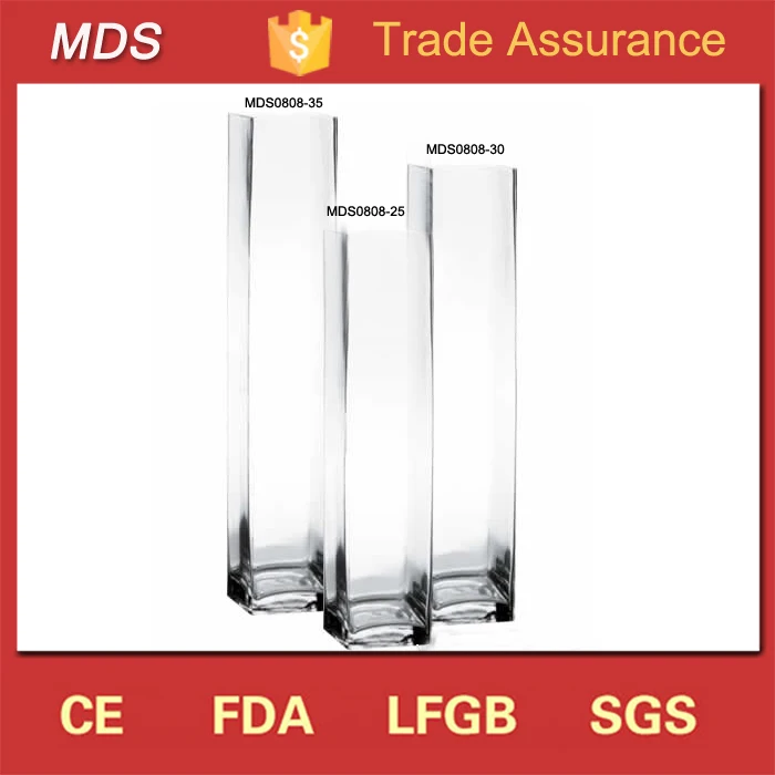 Wholesale Tall Square Glass Vases Flower Wedding Centerpieces Buy