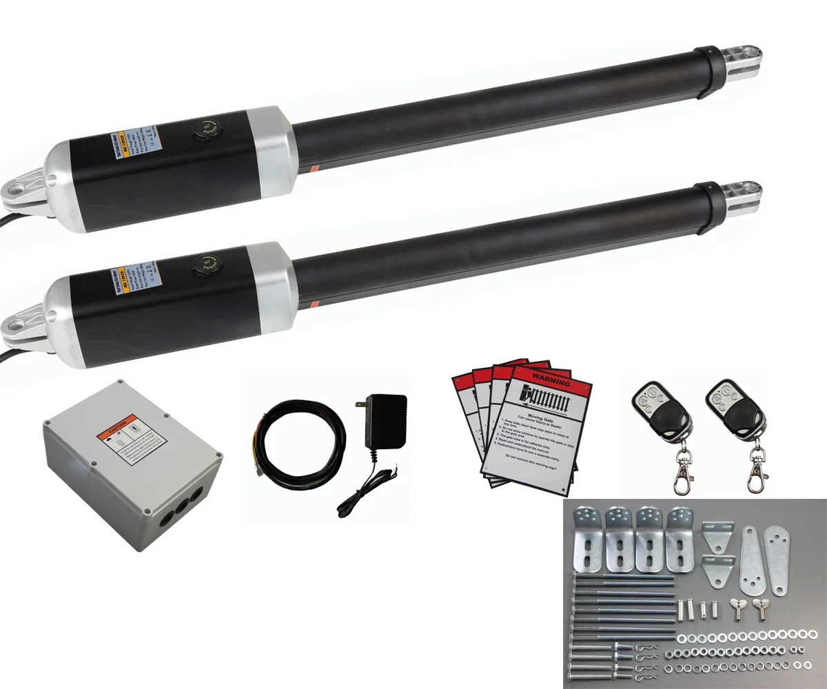 Double Arms Electric Swing Gate Motor Kit Auto Solar Swing Gate Opener