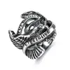 Hot Selling Trade Assurance Men Cool "Live To Ride" Silver Stainless Steel Eagle Biker Motorcycle Rings Band
