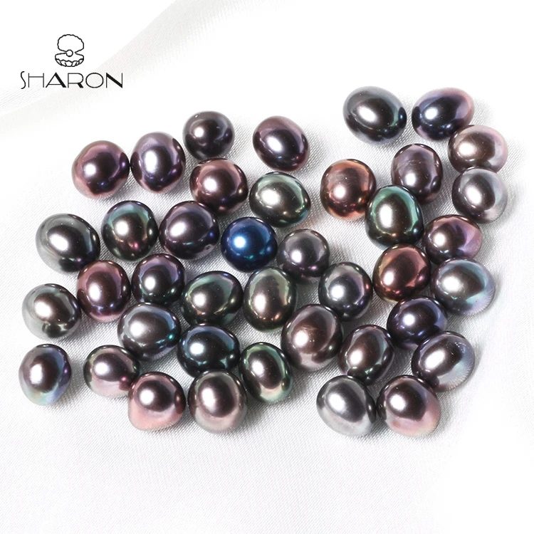 Wholesale 6.5-7mm AAA Natural Fresh water Peacock Oval Rice Loose Pearl