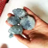 Mini size natural rock blue celestite geode stones