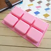 6 cavity Plain Basic Rectangle Soap DIY Mold Silicone Mould for Homemade Craft