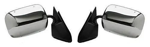 1988 - 1998 Chevrolet Silverado GMC Sierra Door Mirror Manual Chrome Pair Set Both Driver and Passenger NEW 92-94 Blazer 92-99 Suburban 95-00 Tahoe 92-99 Yukon 19177488 19177487 GM1320106 GM1321103