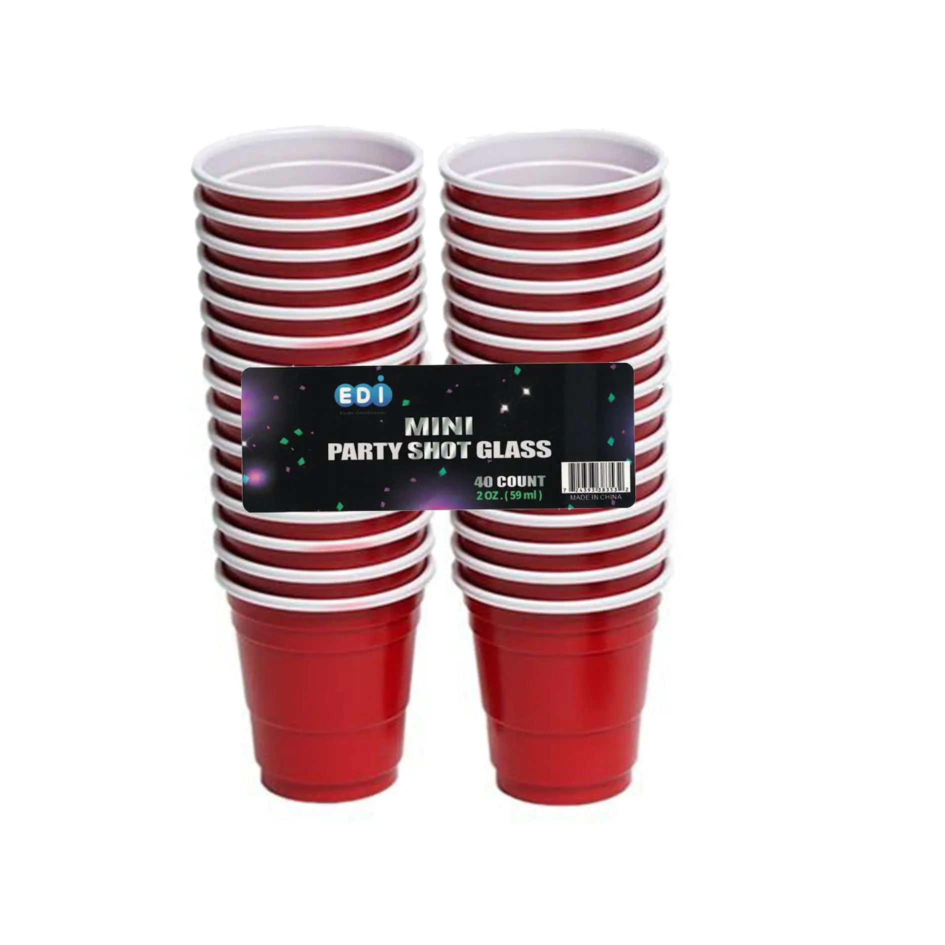 DrinkMate 20 Mini Red Disposable Shot Glasses tillescenter Shot Glasses