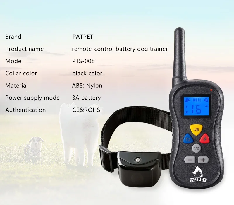 Walkie Talkie Battery Remote Anti Bark Dog Electric Shock Collar,Dog