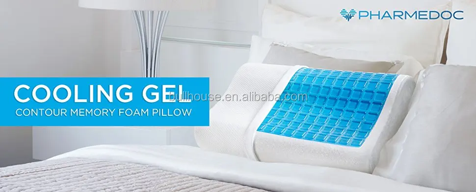 Contour Memory Foam Pillow W Cooling Gel By Pharmodoc