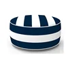 Blue inflatable round sitting ottoman stool for foot ottoman