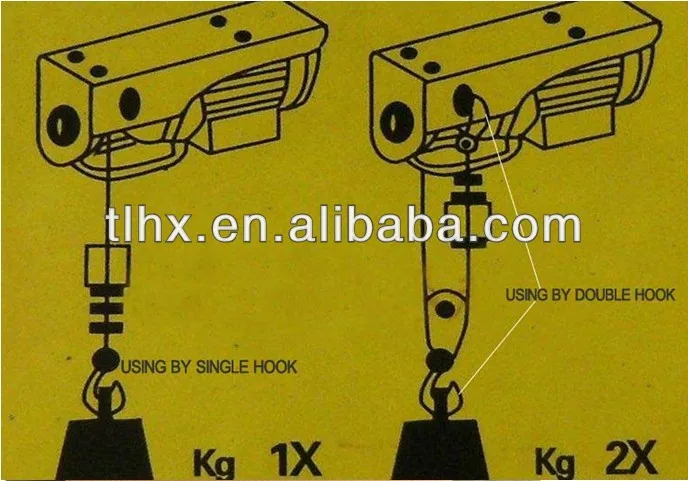 Micro Wire Rope Hoist 600kg HGS-B Electric Hoist, View wire rope hoist