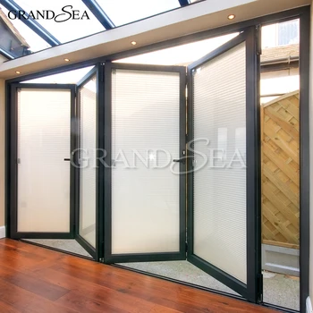 Aluminium Internal Folding Patio Doors With Shutter Aluminium Internal Folding Patio Doors With Shutter