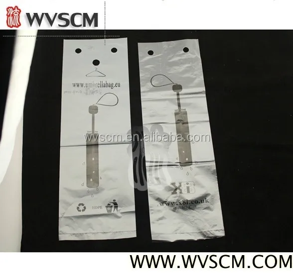 Plastic Wet Umbrella Bag Dry Carrier With Seal