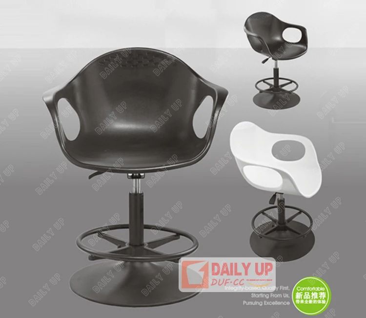 Fancy Plastic Party Chair Bar Stool High Chair with Gas Lift Famous Designers Dining Chairs
