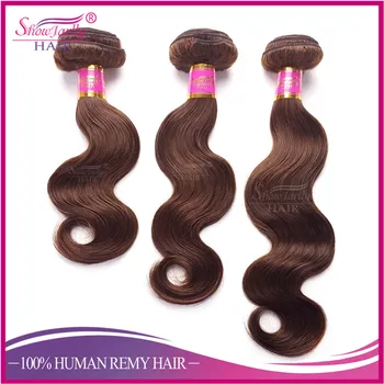 Cheap Brazilian Human Hair Bundles Colored Weave Chestnut Brown