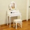 Makeup Mini MDF Bed And Dressing Table With Stool And Mirror