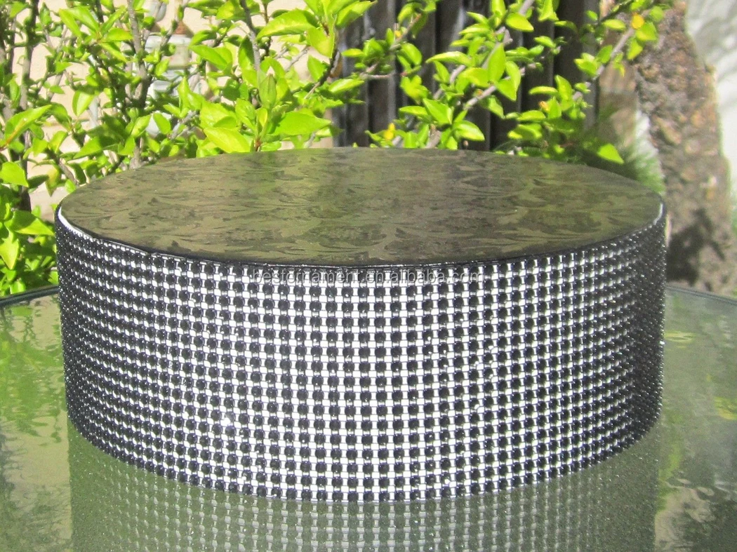 Rhinestone 4" Tall Styrofoam Round Wedding Cake Stand/riser/platform