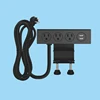Desktop socket for conference table Office power clamp-on desk edge socket with bracket clamp-on socket