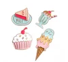 custom cheap enamel ice cream cake pie lapel pins no minimum
